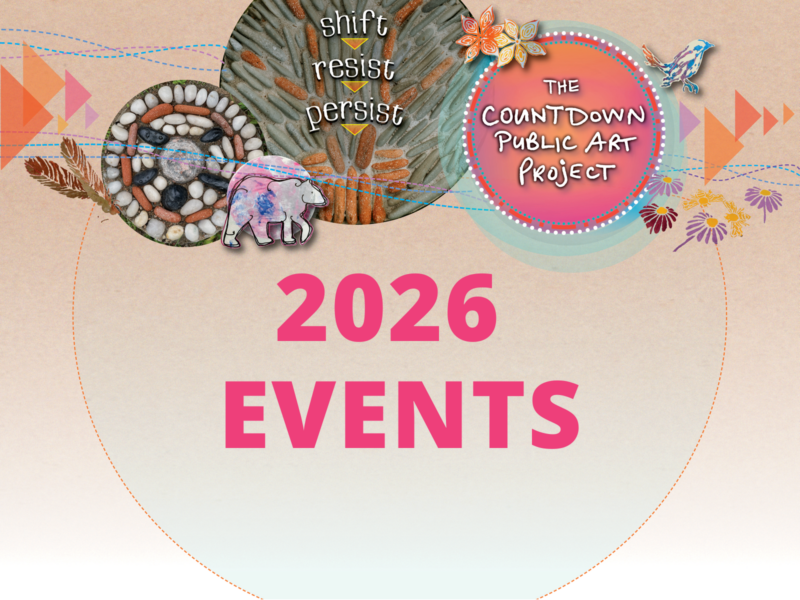 poster for public art project event schedule
