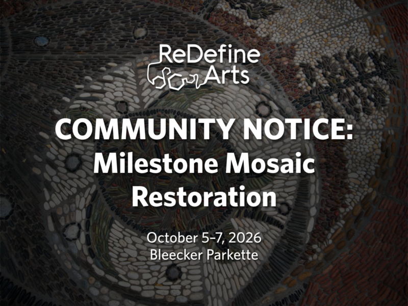 Community Notice for mosaic restoration project